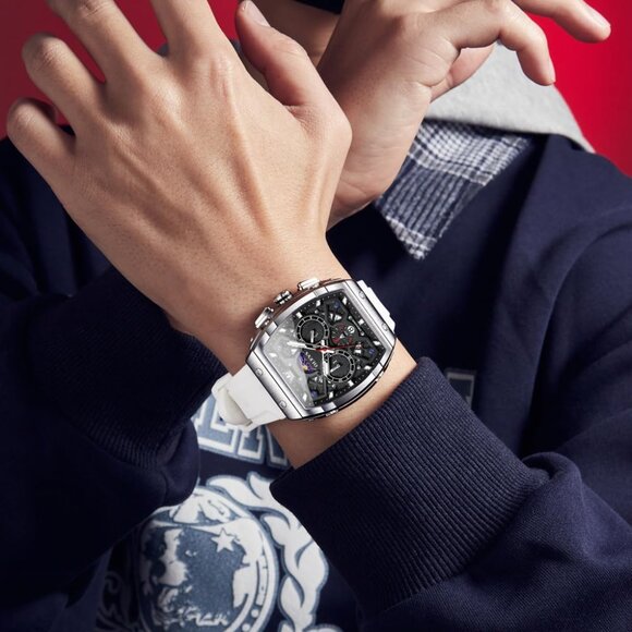 ⚡Watches for Men Waterproof Analog Quartz Chronograph Business Casual Dress - Picture 8 of 9